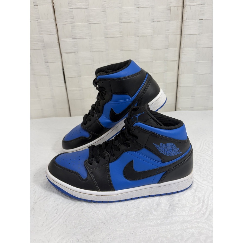 Nike Air Jordan 1 Mid "Varsity Royal" in black/royal/white mid top mens 9